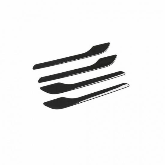Gloss Black Exterior Side Door Handle Cover Trim Fit For Tesla Model 3 2017-21