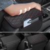 Car Armrest Mat Center Console Arm Rest 1Pc PU Leather Protection Cushion With Storage Pockets Armrests Storage Box Cover Pad