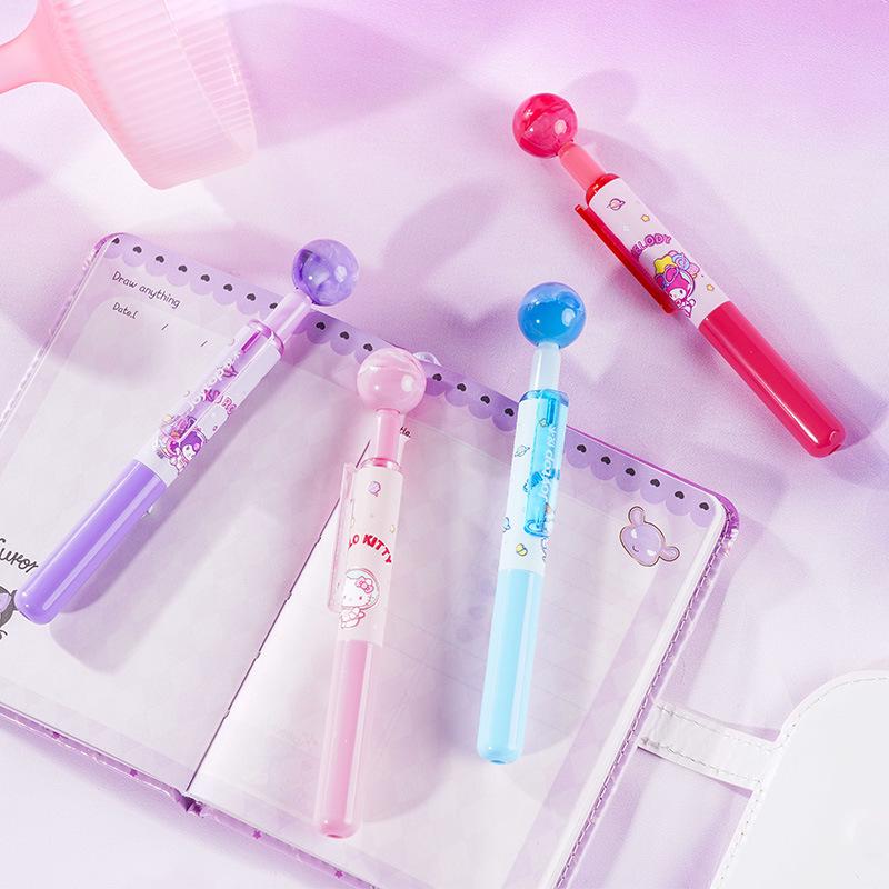 Серия Sanrio Planet Вращающаяся Черная Быстросохнущая Шариковая Ручка для Детей 0.5мм
