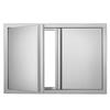 VEVOR BBQ Access Door, 710x482 mm Double Outdoor Kitchen Door, Stainless Steel Flush Mount Door, Wall Vertical Door with Recessed Handles