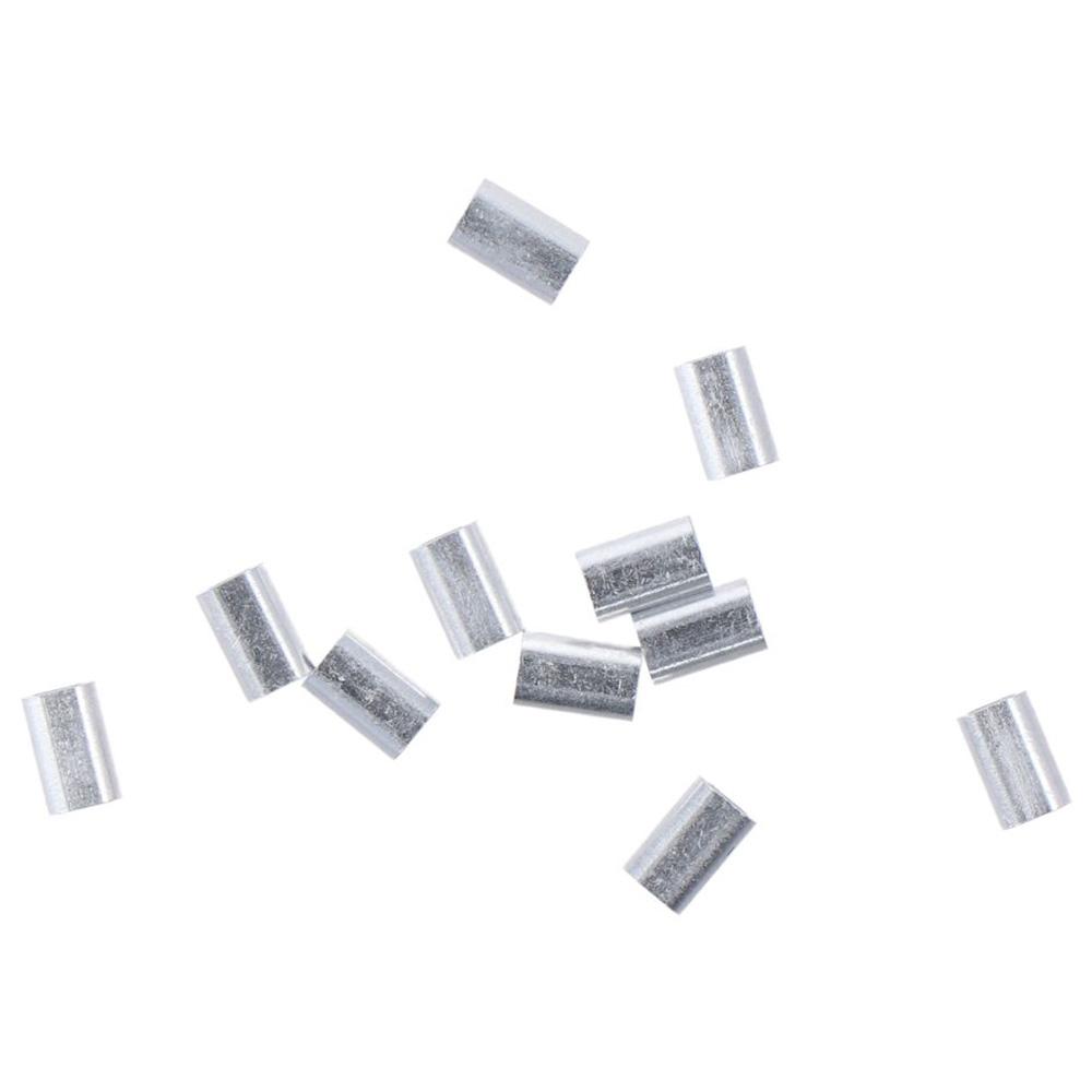 100 шт. Алюминиевые обжимные трубки для рыболовной лески, овальные двойные алюминиевые трубки, обжимные гильзы для горячей линии, рыболовные