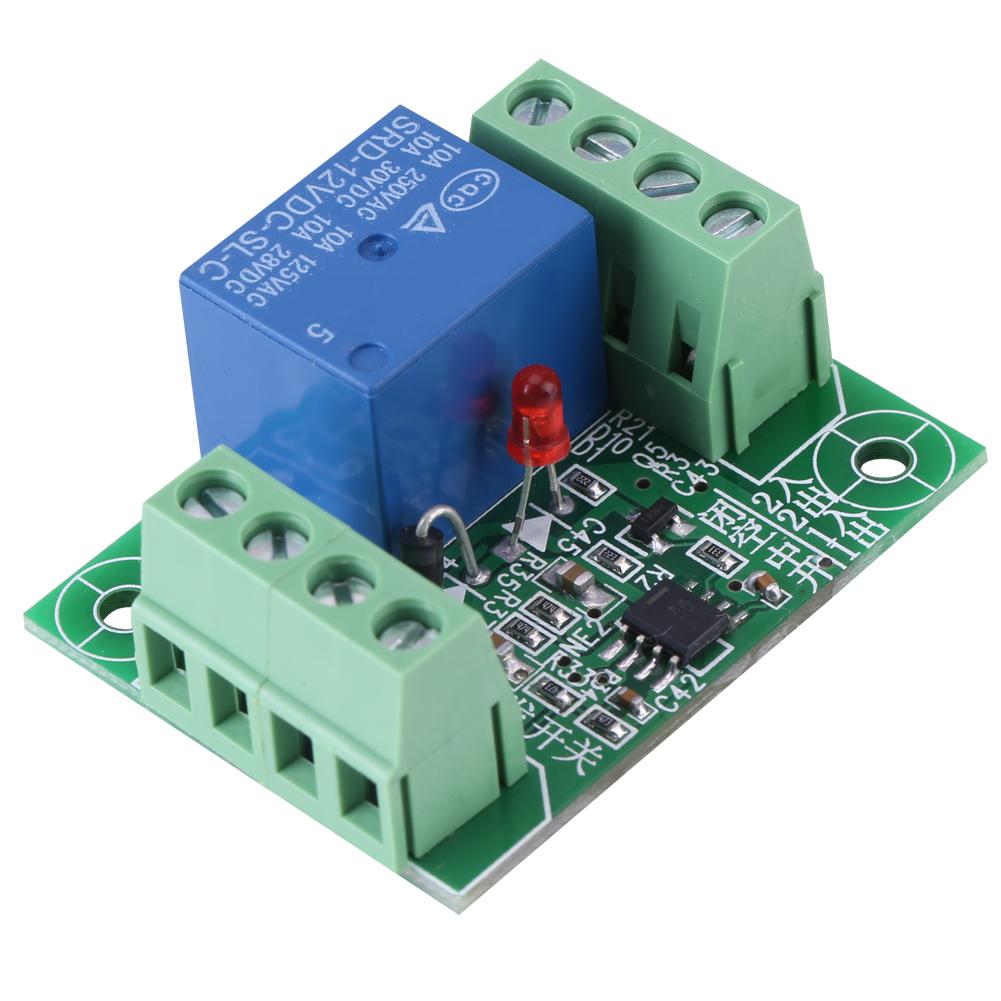 Trigger Relay, Single Channel Bistable 12V,Circuit Trigger Relay Control Module 10A 250VAC, PC Board Relays