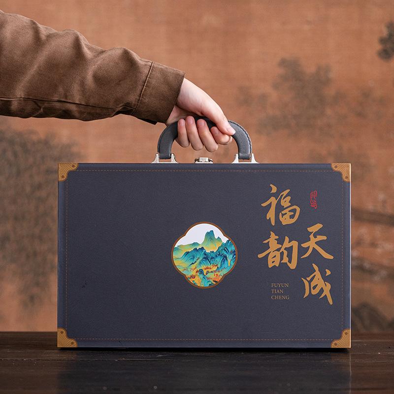 Yuanshan Ru Kiln Tea Set Beam Pot Teapot Cover Bowl Tea Ware Company Events Business Gifts