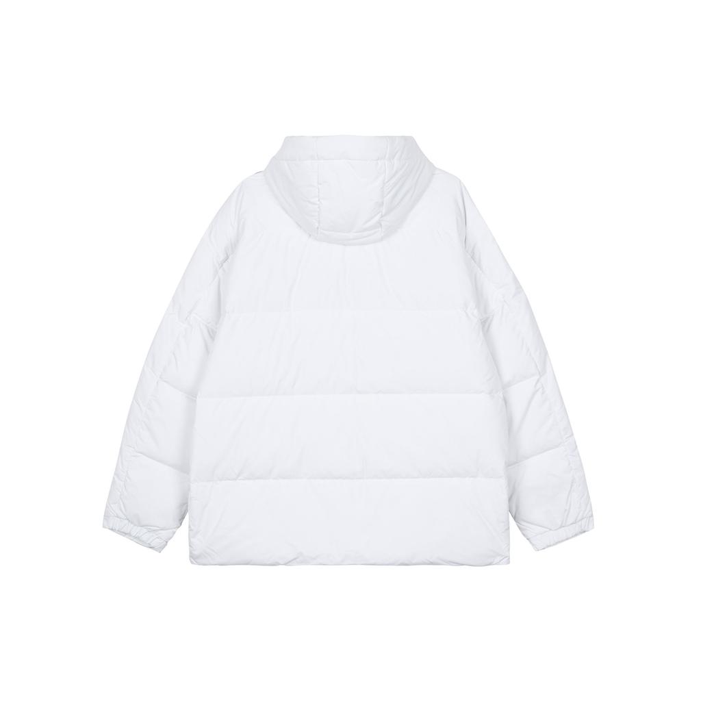 Adidas Puffy Sleeve Side Stripe Sports Warm Hooded Down Jacket Men Outerwear White IT8731