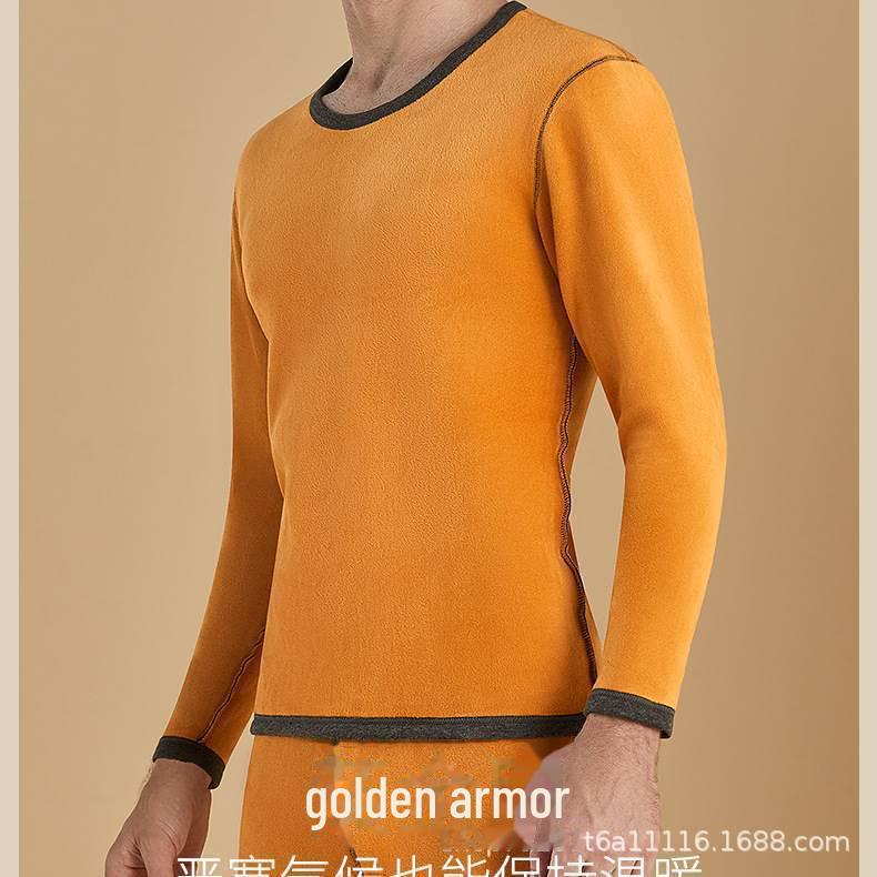 Комплект термобелья унисекс Golden Velvet на осень/зиму — уютный топ с длинными рукавами и штаны.