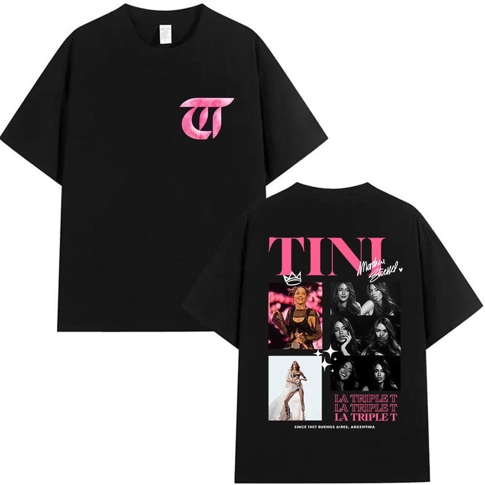 Singer TINI STOESSEL Futtura Tour New Album 2026 Graphic Tshirts Men Women Fashion Harajuku Short Sleeve Cotton Tees streetwear