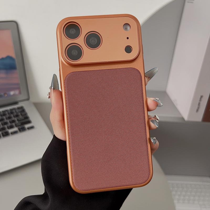 Однотонный чехол для телефона с магнитом и текстурой плетения для iPhone 17 17Pro Max 16 15 14 13 12, всесторонний, с защитой камеры, для беспроводной зарядки