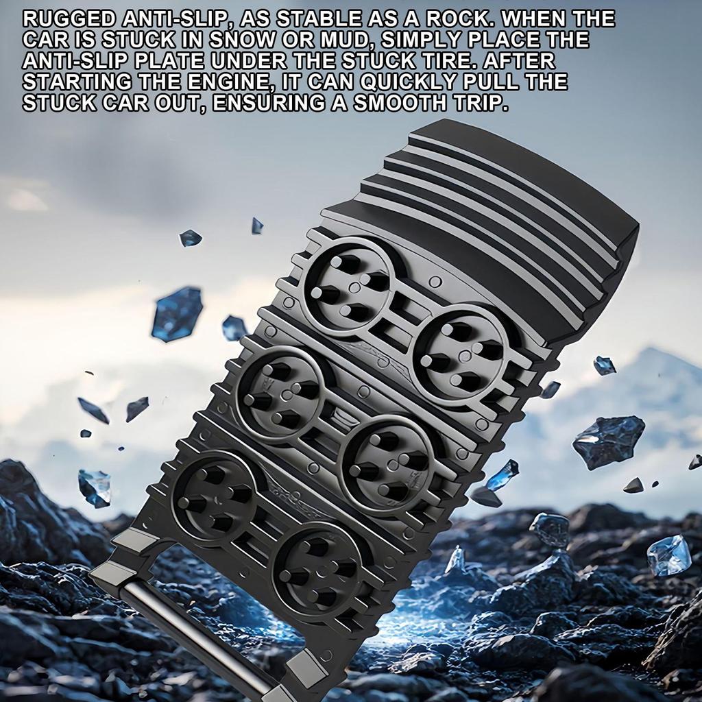 2pcs Car Tire Anti-skid Chains Traction Mat Board Recovery Tracks Snow Chain Shovel 31.5x14.5cm Off Road Accessories For Wheel