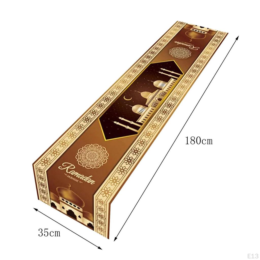 Ид Мубарак Скатерть Аль-Фитр Декор 13 х 70 дюймов Украшение Звезда Луна Скатерть