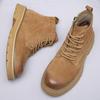 Зимние новые высококачественные уличные короткие ботинки мужские классические ботинки пустыни с круглым носком на низком каблуке модные повседневные уличные повседневные мужские туфли