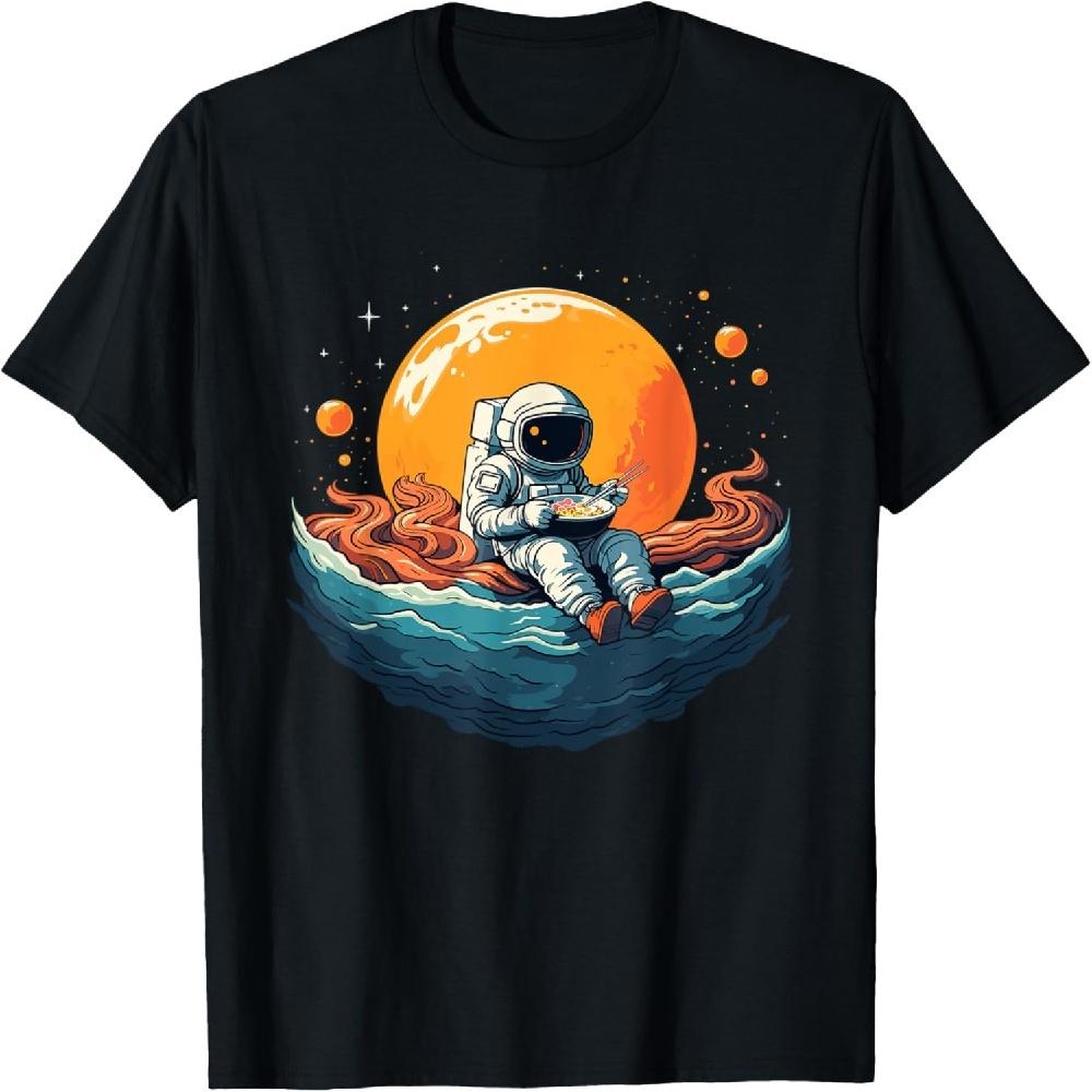 Астронавт Рамен Аниме Космос Женская Детская Мужская Графическая Футболка
