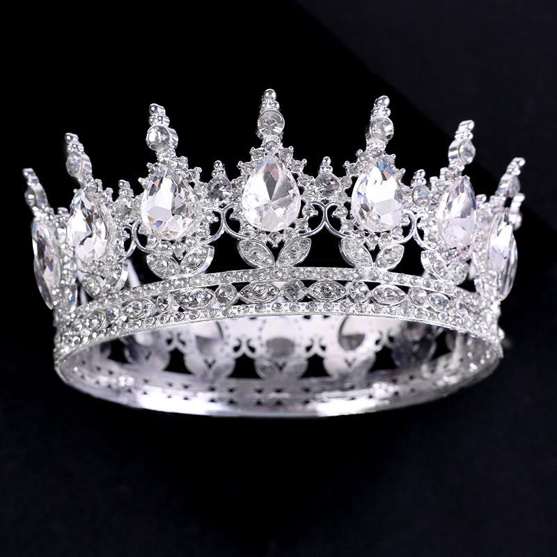 Baroque Crystal Tiaras and Crowns Headband Rhinestone Prom Diadem Crown Bridal Wedding Hair Accessories Jewelry Crown Tiara Gift