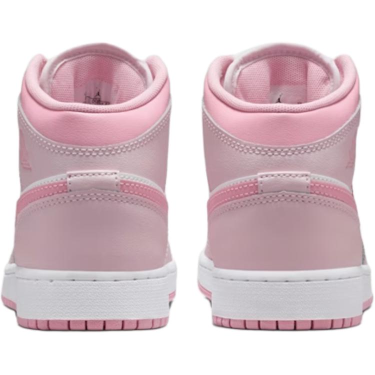 Jordan 1 Mid top Children's Basketball Shoes Pink Unisex DQ8423-600