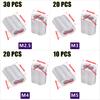 1-100Pcs Double Hole Cable Crimp Sleeve M1 to M12 Wire Ferrules 8-Shape Aluminum Cable Stopper Crimp Rope Hardware Accessories