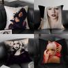 1pc European And American Pop Singer Gaga Pillow Case Fashion Square Pillowcase Bedroom Sofa Room Ins Decoration Leisure