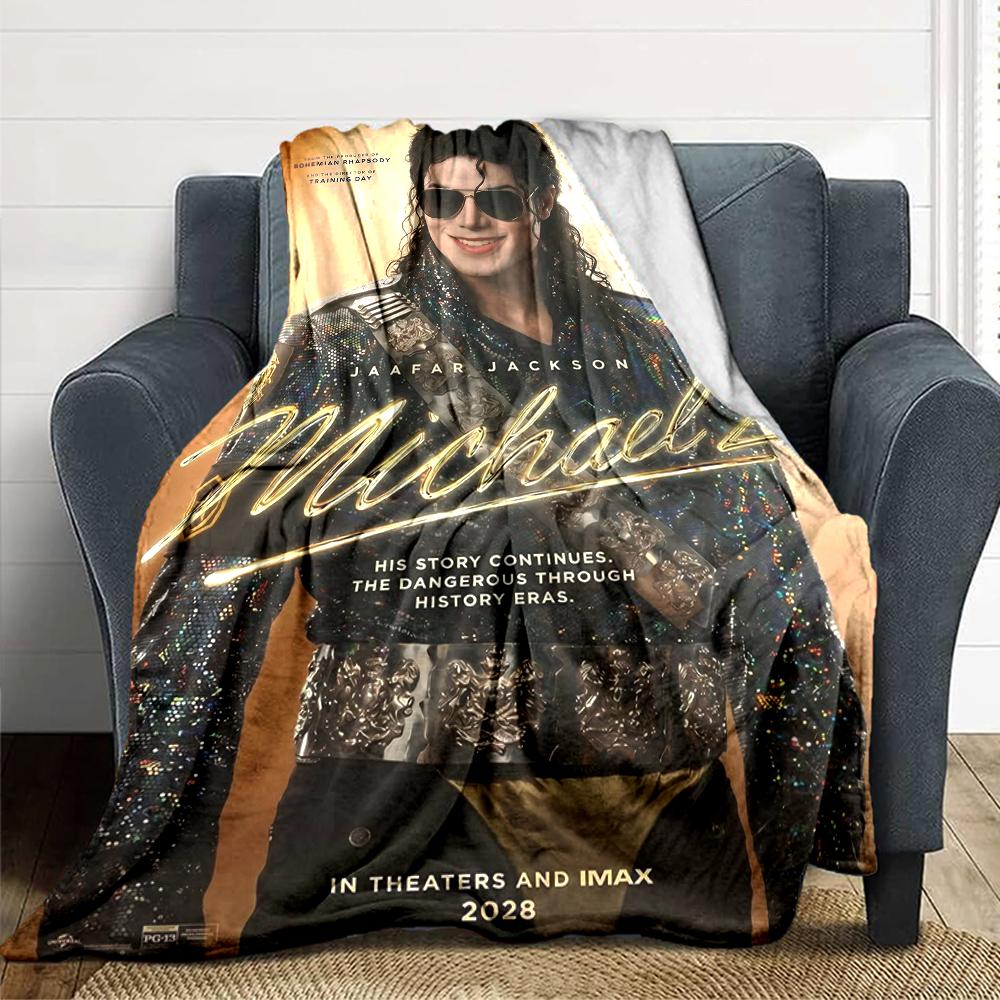 1Pc Michael Jackson'S Legacy Continues Blanket Soft Throw Blanket For Home Bedroom Bed Sofa Travel Office Solid Christmas Blanket