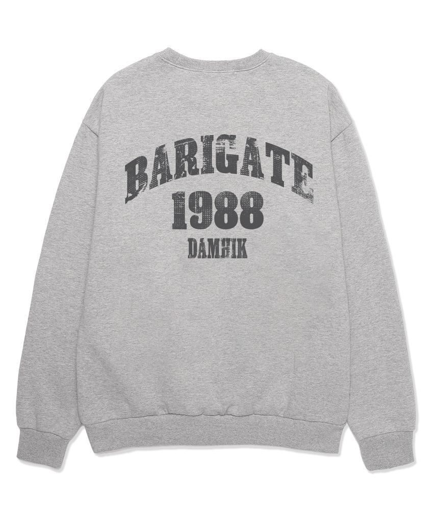 Baligeiteu 1988 Свитшот оверсайз с трещинами (Bls021) Меланж серый (Тип)