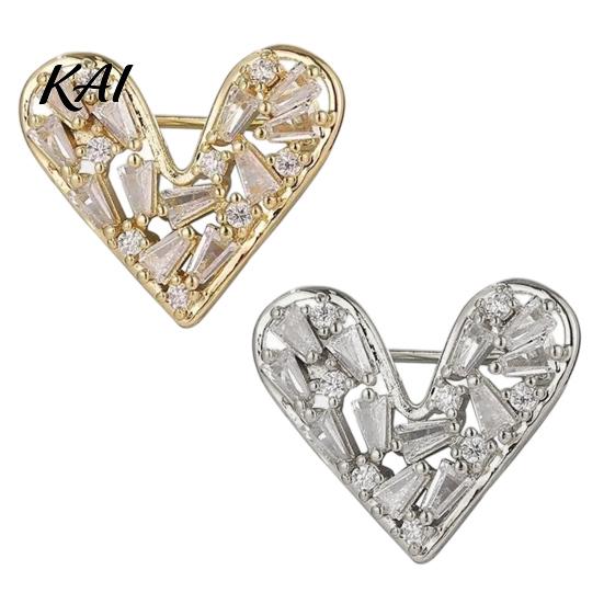 Alloy Coat Brooches Mini Love Heart Brooch Pin, Silver Golden Plated Shape Romantic Jewelry Lapel Hats Bags Scarves Clothes Decorative Accessory