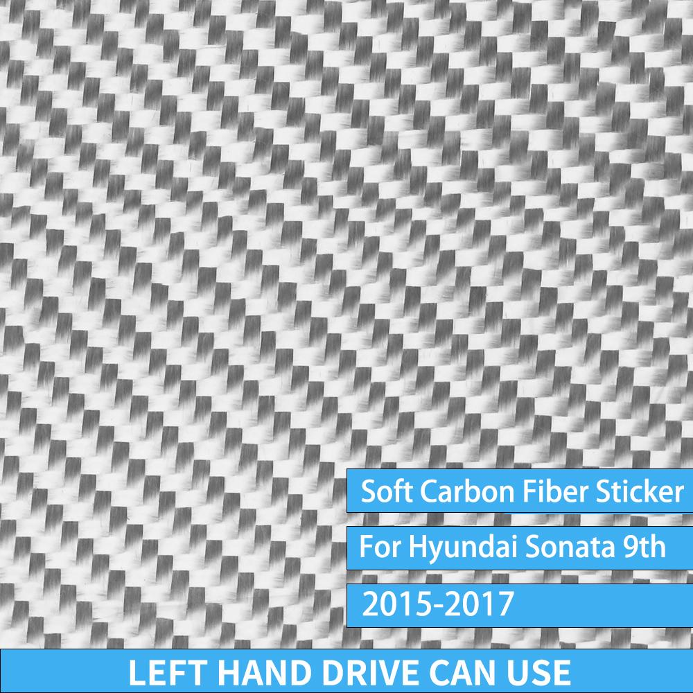 Для Hyundai Sonata 9 2015 2016 2017 Накладка на коробку передач Наклейка из настоящего углеродного волокна Аксессуары для интерьера автомобиля