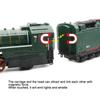 1/87 Scale Class QJ2 No.0001 Gas-Power Locomotive Train Diecast Model Toy,Pull Back Train with Sound and Light for Kids Toddler Gift Collection