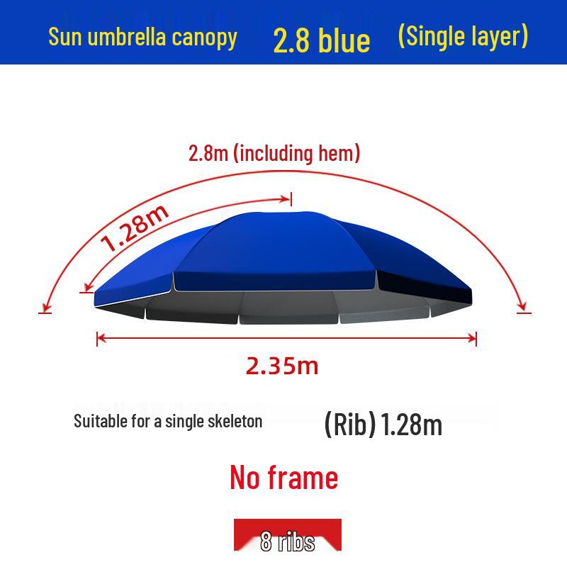Large Round Umbrella Sunshade: Waterproof, Rainproof Courtyard Replacement Canopy Cover.