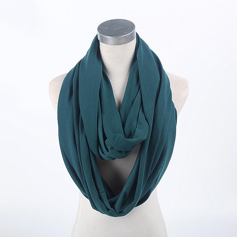 Solid Cotton Seamless Infinity Scarf, Shawl & Nursing Cover