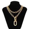 Multilayer Chain Choker Goth Hiphop Rock Necklace for Women Men Jewelry Accessories