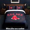 Дизайн Boston Red Sox Комплект постельного белья 1 пододеяльник + 2 наволочки Мягкое дышащее домашнее постельное белье