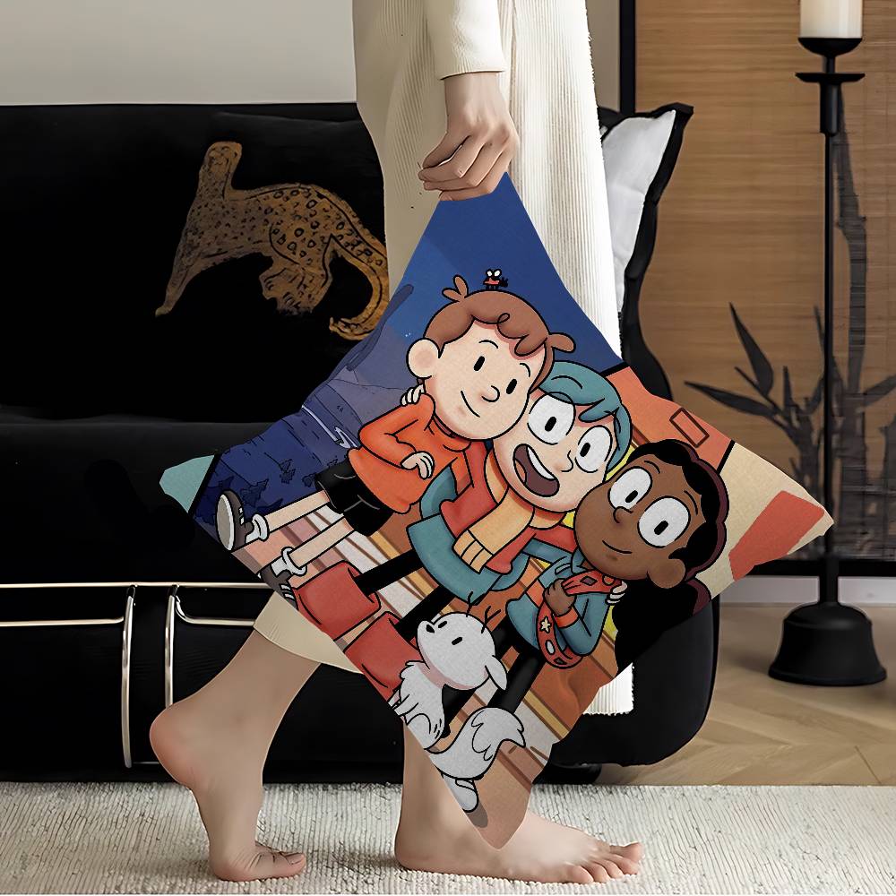 HHilda Cartoon Girl Pillowcase Toon Gift Cushion Cover Bedroom Home Sofa Chair Seat Decor Pillow Case