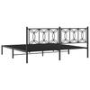 Металлический каркас кровати с изголовьем Черный 193 x 203 см