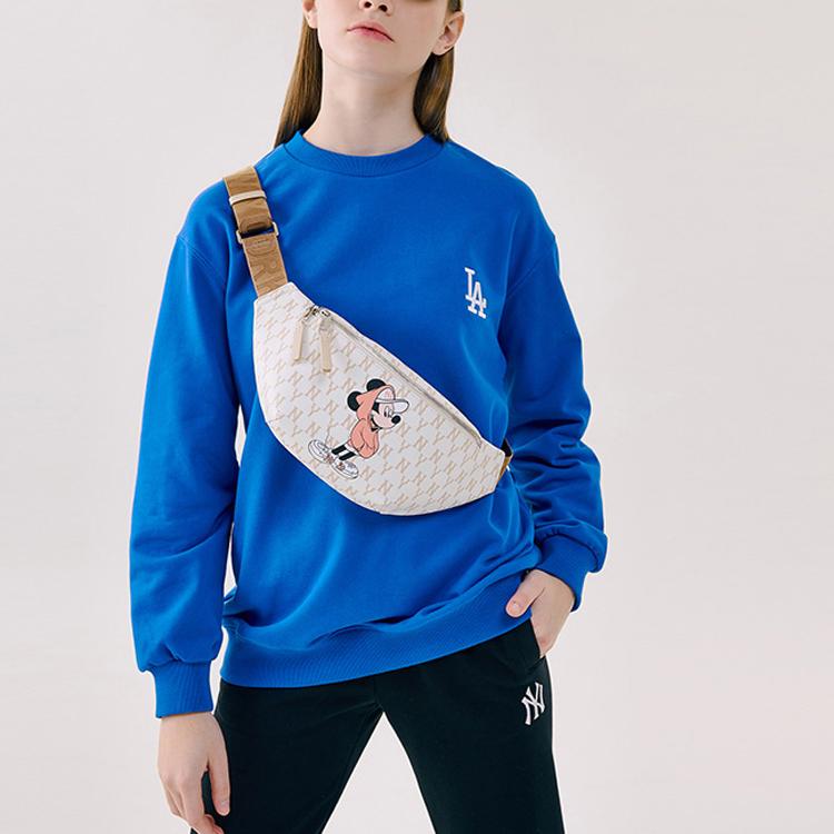 MLB x Disney Mickey Minnie Print Vintage Floral Crossbody Chest Bag Waist Bag Unisex bags Multi-color 32BGKC011