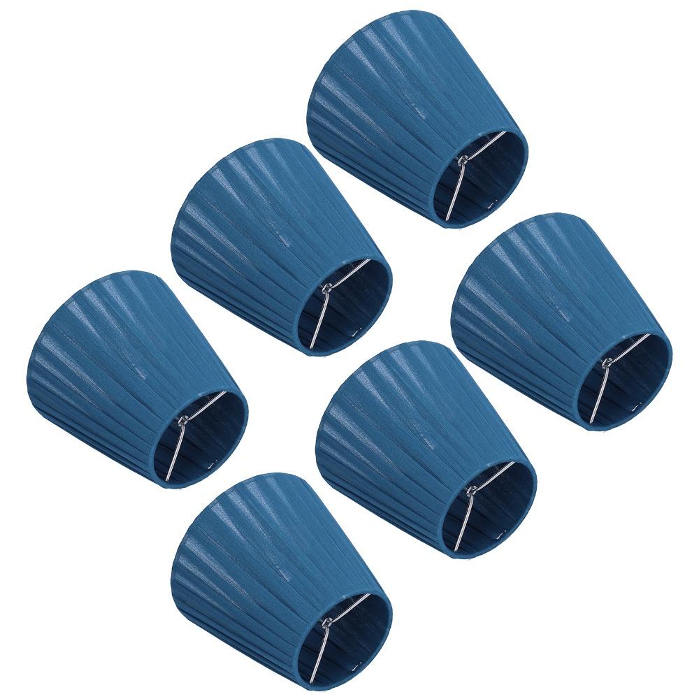 6PCS Fabric Modern Simple Lampshade Clip On Design Chandelier Lampshade  Floor Pendant Light