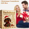Адвент-календарь «Такса 2025», 24 дня до Рождества, акриловый милый декор на праздничную елку с таксой для любителей собак