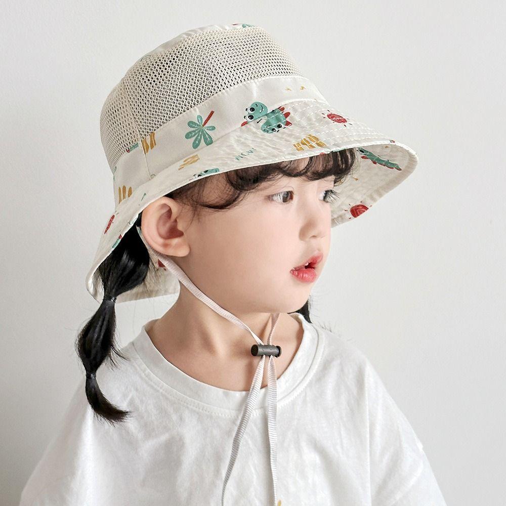 Mesh Boys Girls Sunhat Cartoon Animal Fisherman Caps New Baby Bucket Cap Toddler