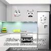 4 шт. Наклейки на мусорные ведра с мультяшными лицами, самоклеящиеся, ПВХ, водонепроницаемые, для декора комнаты, дома, наклейки с выражением лица, наклейки на туалет