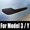 Наклейка из углеродного волокна для автомобиля Tesla Model 3 Y, ПВХ, наклейки на дверные ручки автомобиля, комплект для модификации ручек, защитный комплект