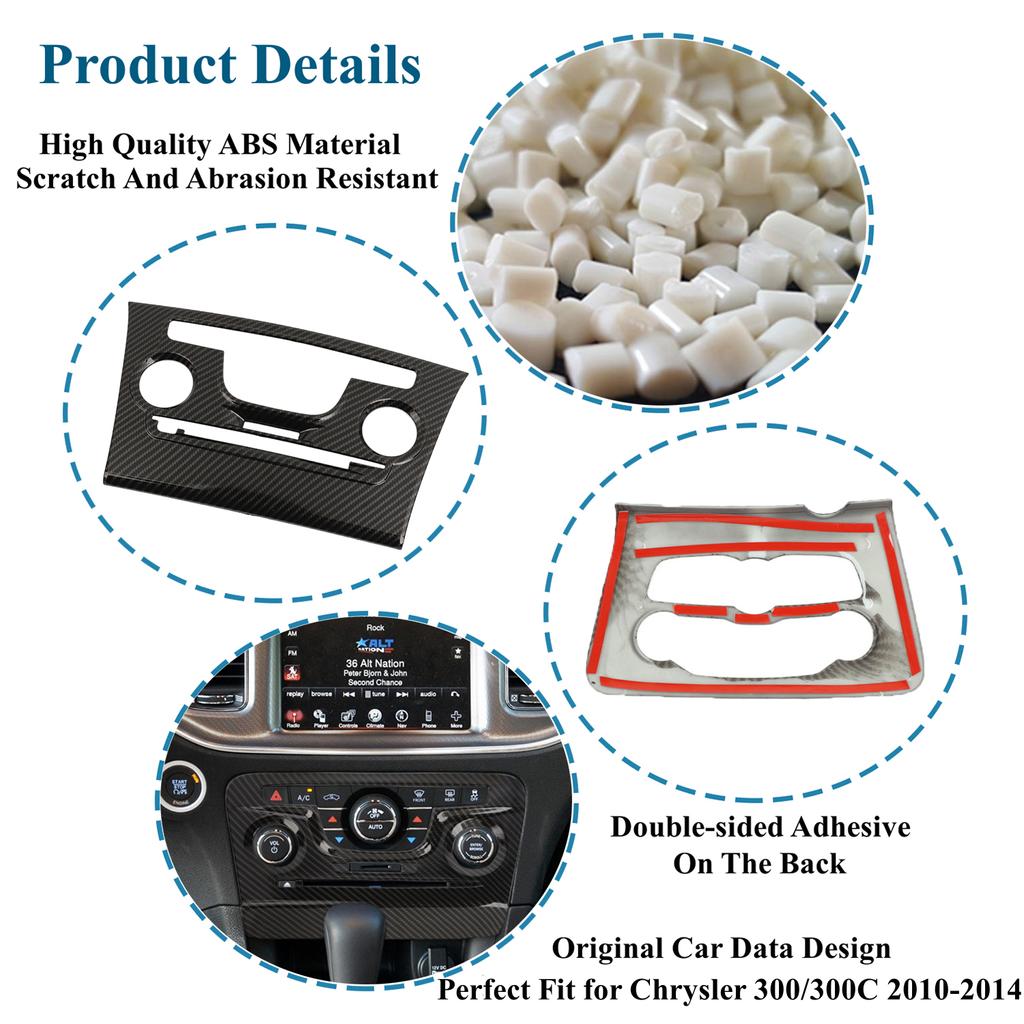Автомобильная центральная панель управления кондиционером, передняя крышка отсека для хранения вещей для Chrysler 300/300C 2010-2014, интерьер