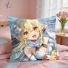 Lumine Genshin Game Cushion Cover Short Plush Pillow Case Room Sofa Cushion Covers Home Decor Funda