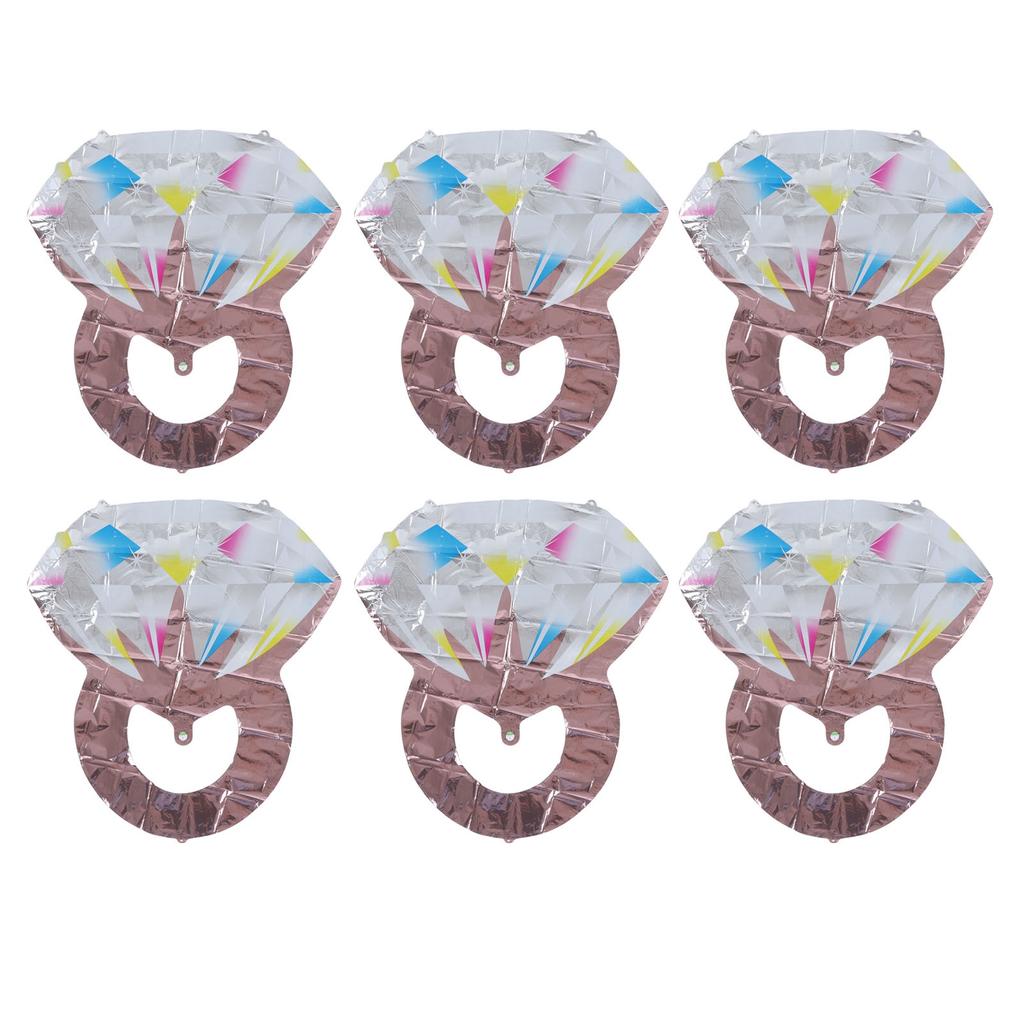 6 Pcs Balloon Aluminum Foil Spherical Balloons Bridal Shower Wedding Engag