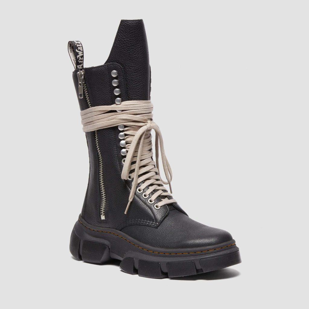 31750001 Рик Оуэнс Др. Ботинки Martens 1918 DMXL до середины икры Черные (Мужской)