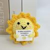 Cute Handwoven Positive Energy Duck Ornaments Bee Sunflower Crochet Ornament Room Decor Gift for Guests Car Interior Accessorie