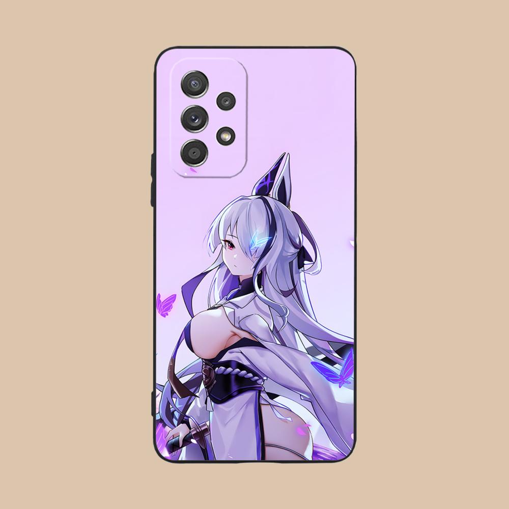 Матовый ТПУ чехол для мобильного телефона Azur Lane Unzen для Samsung Galaxy M55 54 42 35 34 33 32 23 22 15 14 13 12 F55 5G Цветная крышка