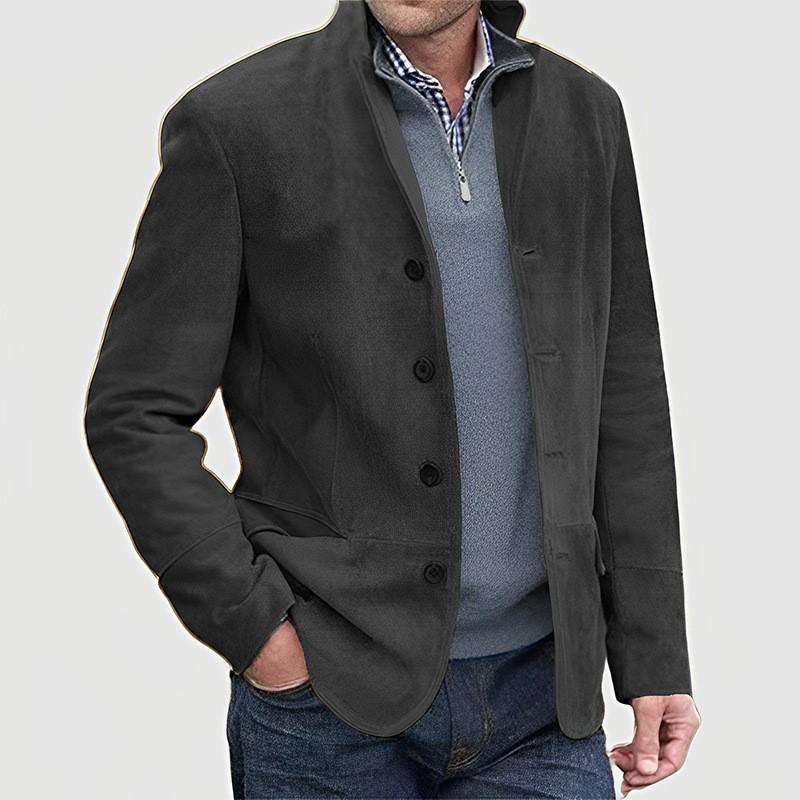 Men Blazer Baseball Uniform Loose Men Fashion Business British Casual Suit Button Cotton Casual Clothes Single West Coat