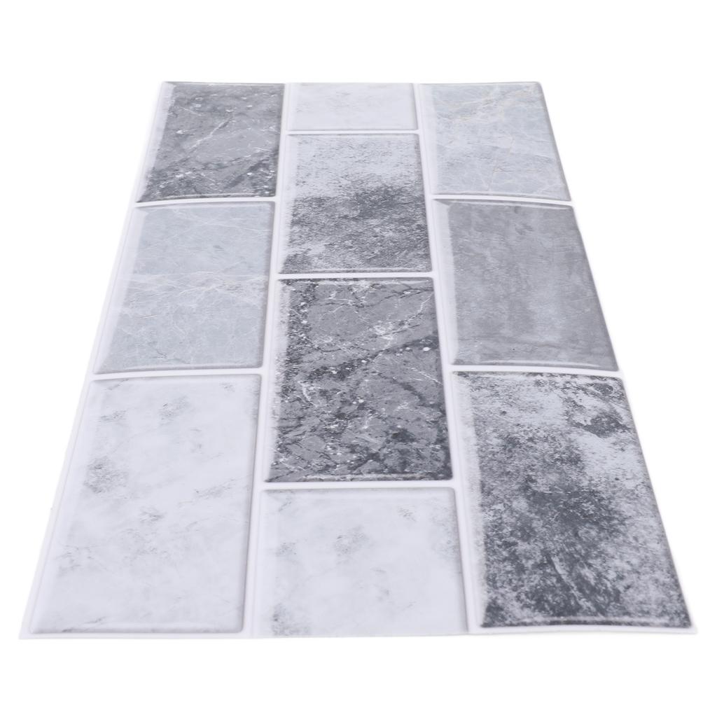 6Pcs Self Adhesive Tile Sticker 15x30cm  PVC Waterproof Anti Oil Peel and Stick Tile Backsplash for Kitchen Dining Room Bathroom