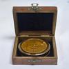 7,62 см Большой 100-летний календарь-компас в деревянной коробке Латунный подарок