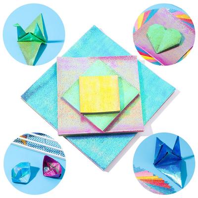 Цветные DIY Аксессуары Блестящая Бумага для Оригами Украшение для Скрапбукинга Квадратная Бумага для Складывания