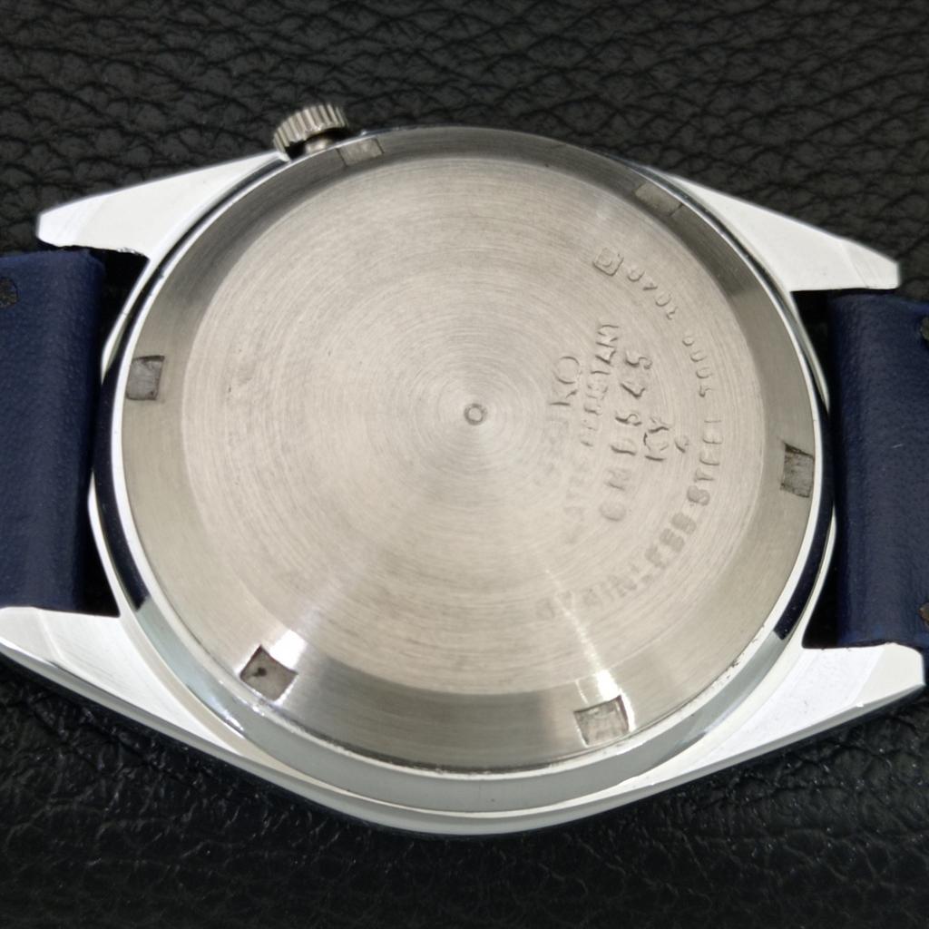 Seiko 5 АВТОМАТИЧЕСКИХ 7009A ВИНТАЖНЫЕ ВОССТАНОВЛЕННЫЕ ЯПОНСКИЕ МУЖСКИЕ ЧАСЫ С СИННИМ ЦИФЕРБЛАТОМ a445514-1