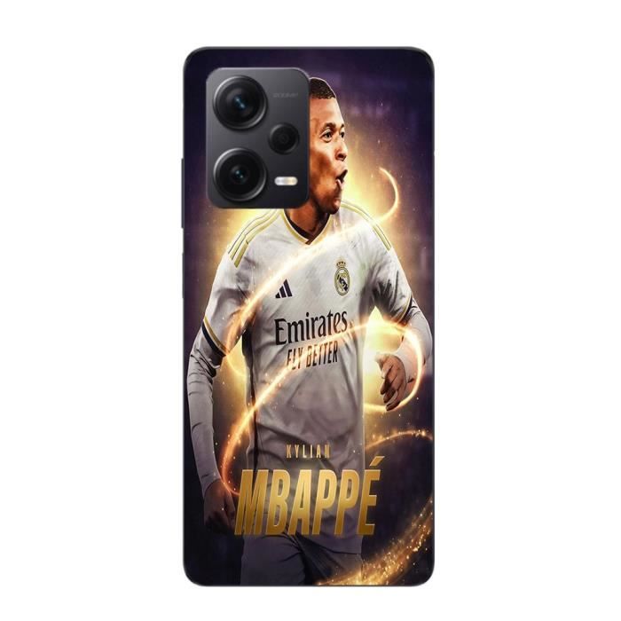 Coque - Maniacase - Xiaomi Redmi Note 12 5G - Kylian Mbappe - Noir - Souple