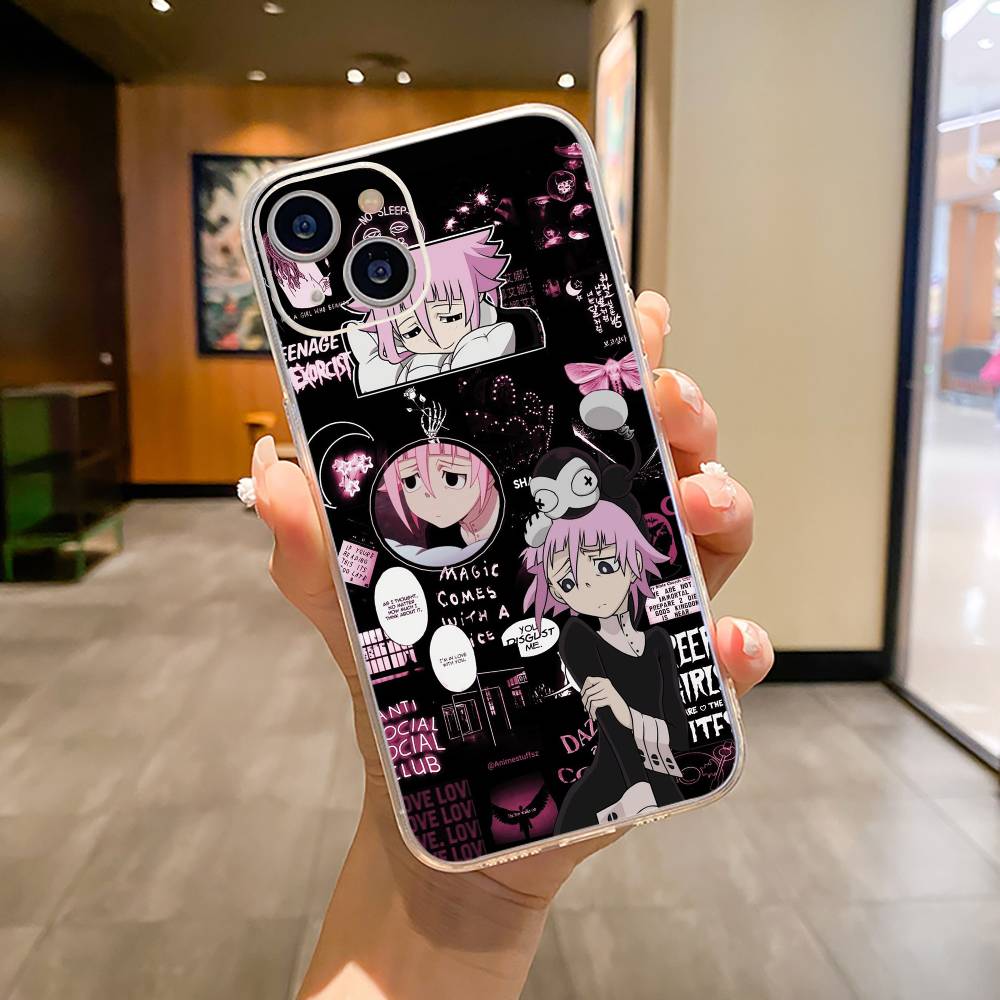 Чехол для телефона Anime-S-Soul -E-Eater для iPhone17,16,15,14,13,12,Pro Max,16/15/14 Plus XS Мягкий силиконовый прозрачный чехол