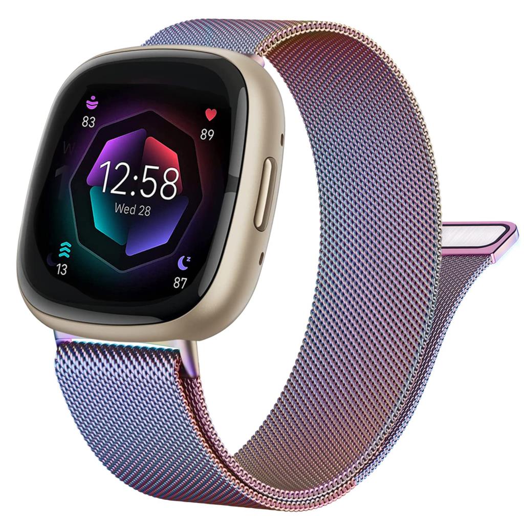 Миланский Loop ремешок для Fitbit versa 4 3 Ремешок Sense/Lite Магнитный Нержавеющая сталь металлический ремень Браслет correa Fitbit versa 2